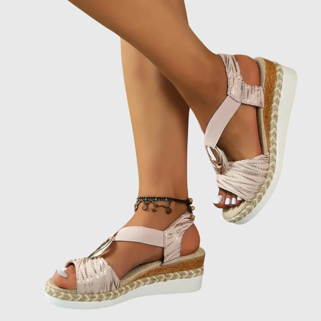 Open-toe platform sandals | espadrille sole footwear for summer