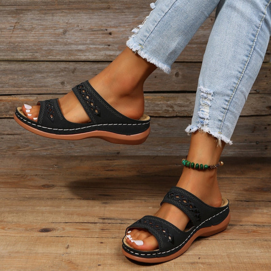 Slide sandals | two strap footwear for daily wear