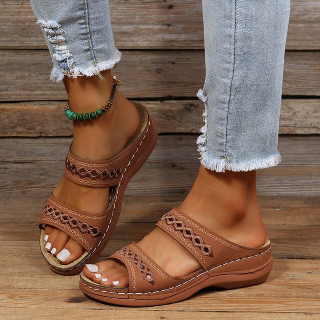 Slide sandals | two strap footwear for daily wear